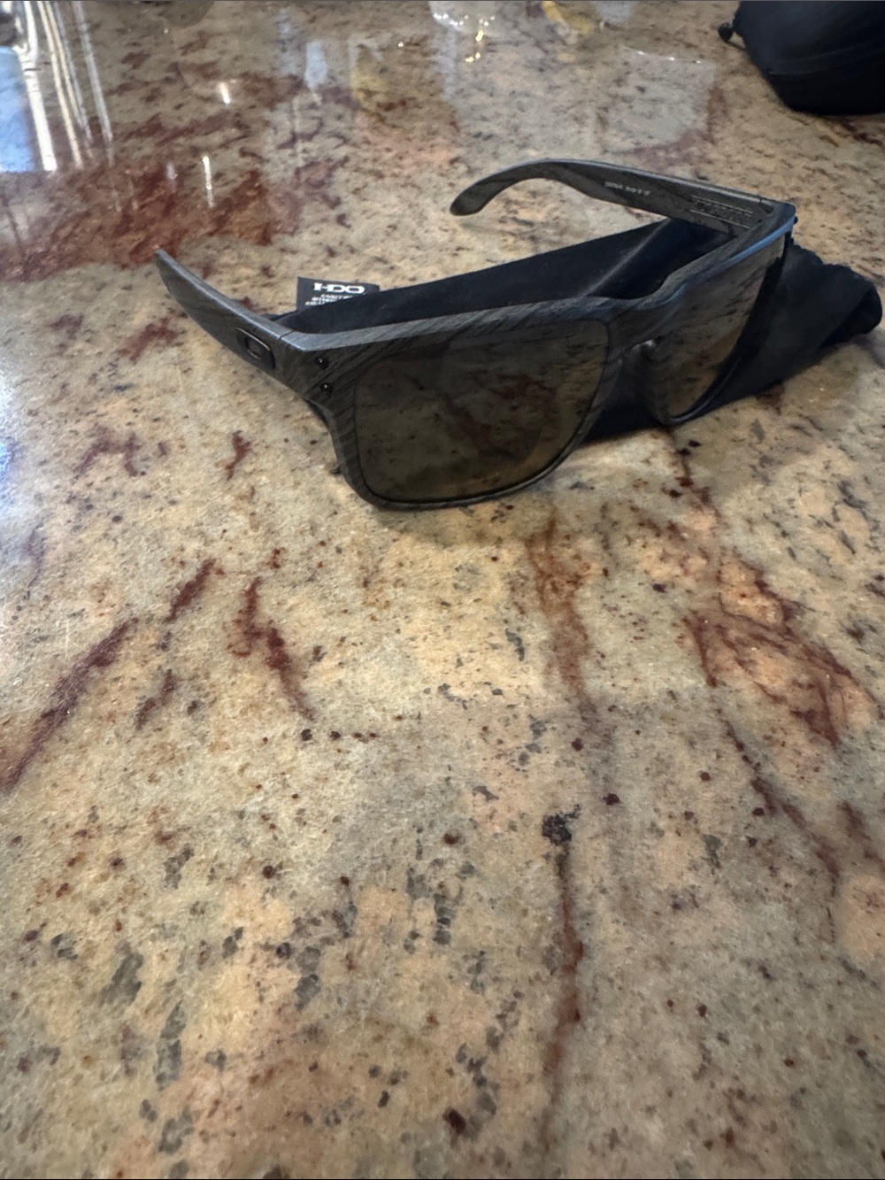 Oakley wooden Holbrook Sunglasses – Charcoal Frame, Smoke Lenses